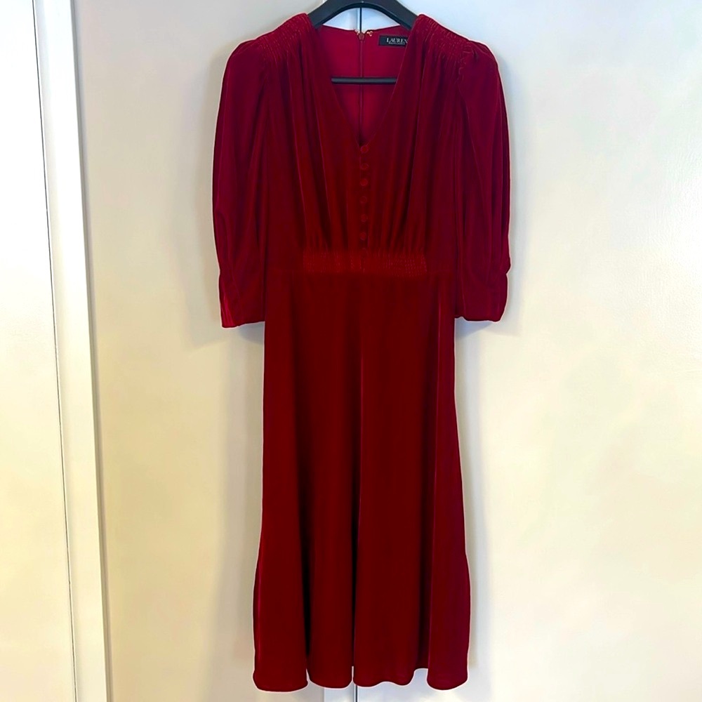Ralph Lauren velvet dress NEW